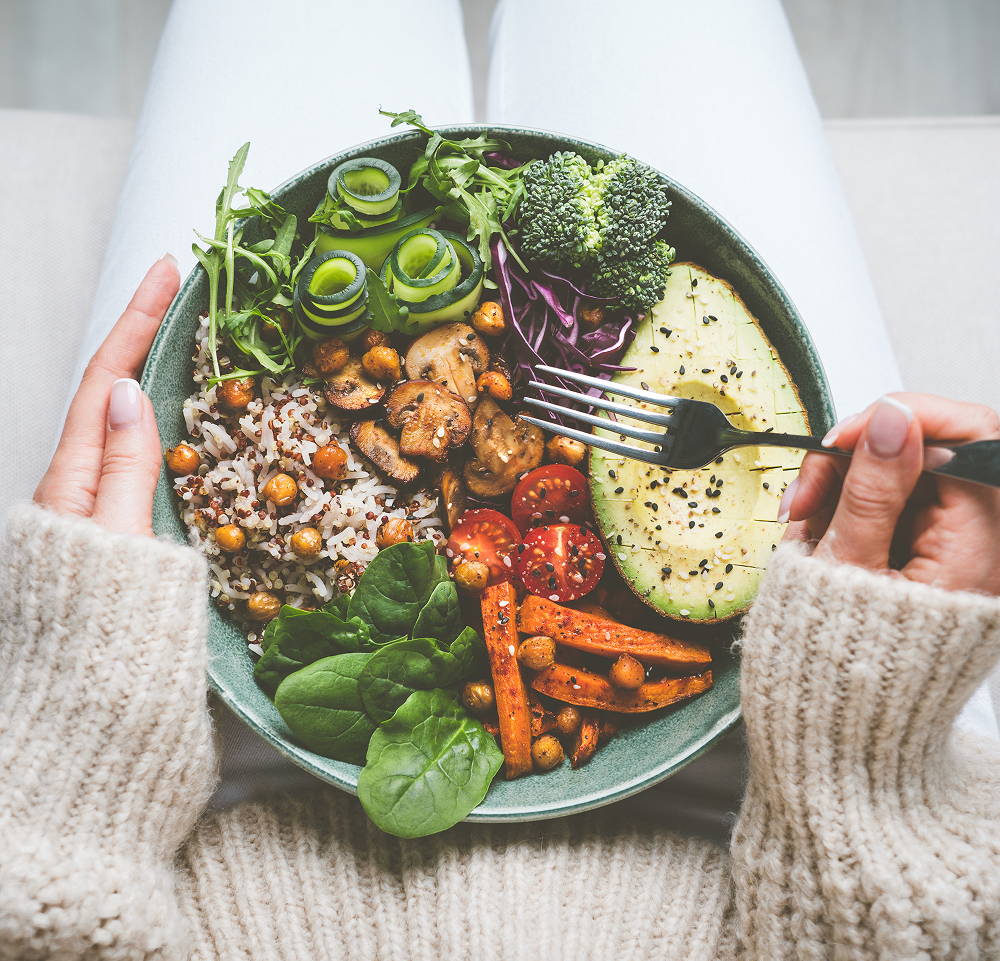 Healthy vegetable bowl representing a nutritious diet